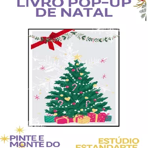 Imagem de capa para o Ebook Livrinho Pop-Up de Natal: Para Colorir e Montar a Magia