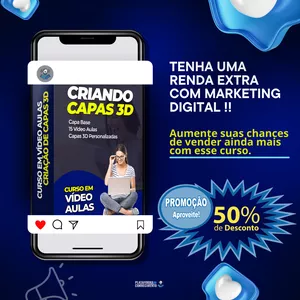 Imagem do curso CURSO CRIAÇÃO DE CAPAS 3D