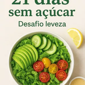Imagem de capa para o Ebook 21 dias sem açúcar-Desafio leveza