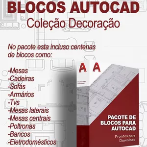 Imagem de capa para o Curso online Pacote de Blocos Autocad - Coleção Decoração