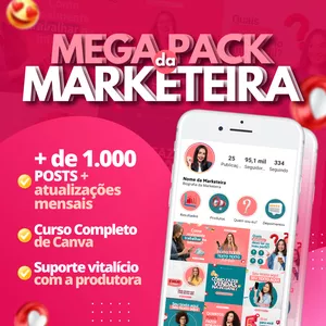 Imagem de capa para o Curso online MEGA PACK DA MARKETEIRA - MPM