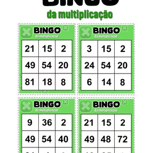 Imagem de capa para o Ebook Bingo da multiplicação