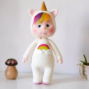 Imagen de portada para Ebook Patron Amigurumi Niña Unicornio