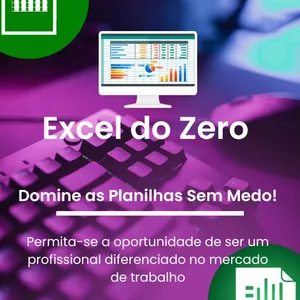 Imagem de capa para o Curso online Excel do Zero: Domine as Planilhas Sem Medo!