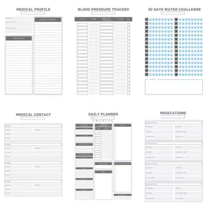 Cover image for Ebook Health Planner - Printable