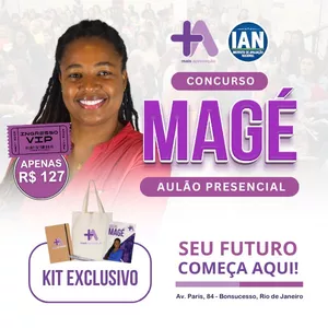 Imagem de capa para o Evento presencial VIP Aulão Presencial Magé +Aprovação 