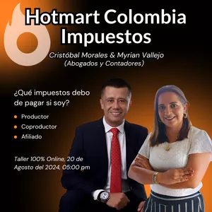 Imagen de portada para Evento online Impuestos Hotmart en Colombia 