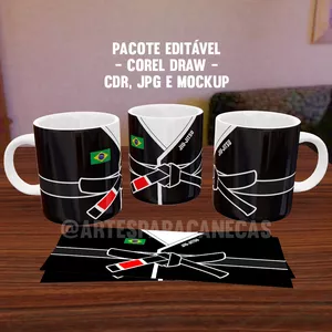 Imagem de capa para o Curso online Artes para Canecas - KIMONO JIU-JITSU (Sublimação)