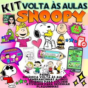 Imagem de capa para o Ebook VOLTA ÀS AULAS SNOOPY