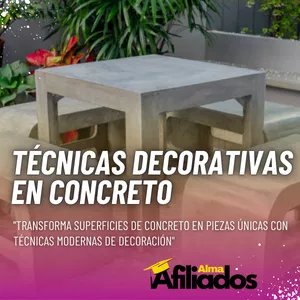 Imagen de portada para Curso online ▶Técnicas Decorativas en Concreto