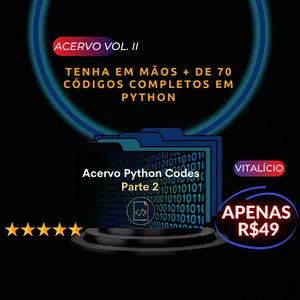 Imagem de capa para o Curso online Acervo Python Codes 2