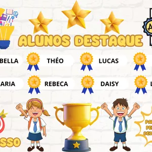 Imagem de capa para o Ebook 🌟🥇Painel Alunos Destaque