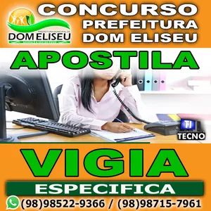 Imagem de capa para o Ebook APOSTILA ESPECIFICA PARA VIGIA – DOM ELIZEU/PA