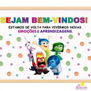 Imagem de capa para o Ebook Painel Volta Às Aulas- Divertidamente 