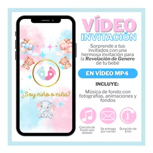 Imagen de portada para Ebook Video de Invitación Personalizada de Revelación de Género