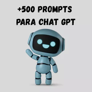 Imagen de portada para Ebook +500 prompts para Chat GPT