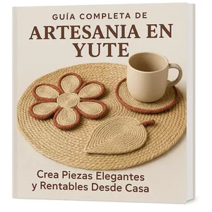 Imagen de portada para Ebook Guía Completa de Artesanía en Yute – Crea Piezas Elegantes y Rentables Desde Casa