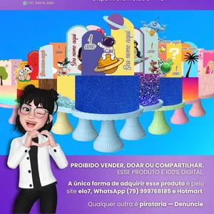 Imagem de capa para o Ebook Kit de 10 topos de bolo cenário