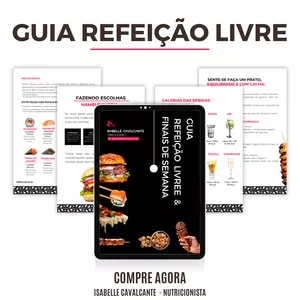 Imagem de capa para o Ebook Guia Refeição Livre - Nutricionista Isabelle Cavalcante