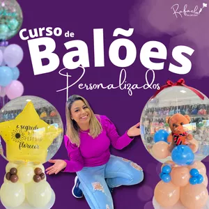 Imagem de capa para o Curso online Curso de Balões Personalizados Rafaela Palskuski