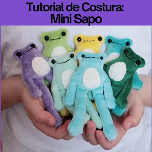 Imagem de capa para o Ebook 🐸 ✂️🧵✨ Molde e Tutorial de Mini Sapo – Super Fácil de Fazer!