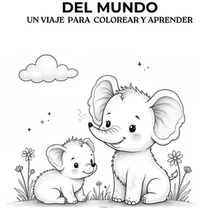 Imagen de portada para Ebook Pequeños Exploradores del Mundo: Libro para Colorear de Animales Adorables