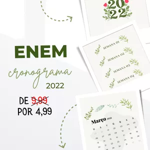 Imagem principal do produto Cronograma ENEM 2022