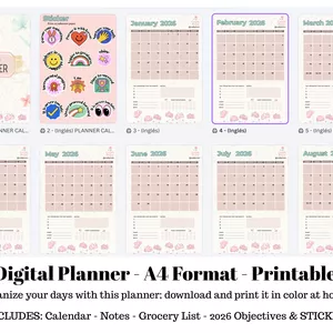 Cover image for Ebook English Digital Planner 2026 - Printable 