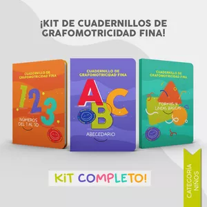 Imagen de portada para Ebook ¡KIT CUADERNILLOS DE GRAFOMOTRICIDAD FINA!