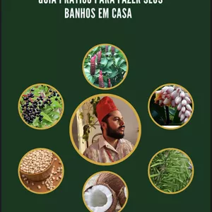 Imagem de capa para o Ebook Banho de folhas - Guia prático para fazer seus banhos em casa