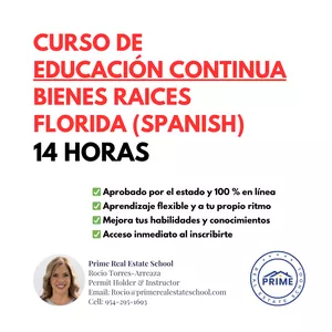 Imagen de portada para Curso online 14 Horas - Curso de Educación Continua de Bienes Raíces en Florida.
