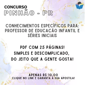 Imagem de capa para o Ebook Pinhão - PR  Professor de Educação Infantil e Séries Iniciais