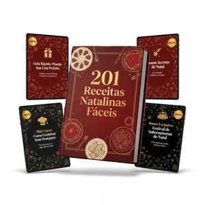 Imagem de capa para o Ebook 201 Receitas Natalinas Faceis - Pacote Completo