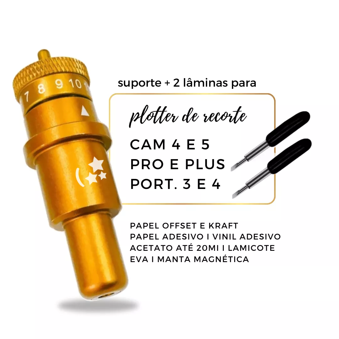 BladeKit Contando Estrelas, a solução definitiva para lâminas de Silhouette, com suporte robusto e lâminas substituíveis.