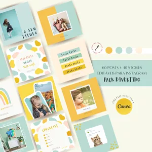 Imagem de capa para o Ebook PACK DE POSTS PARA INSTAGRAM - DIVERTIDO