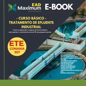 Imagem de capa para o Ebook e-BOOK Curso Básico - Tratamento de Efluentes Industriais