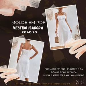Imagem de capa para o Curso online ✨NS Molde em PDF - Vestido Isadora ID 3580680 [PP ao XG]✨