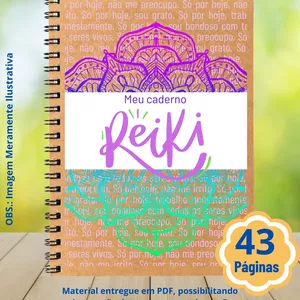 Imagem de capa para o Ebook Caderno Digital de Reiki