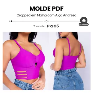 Imagem de capa para o Ebook MOLDE CROPPED EM MALHA COM ALÇA ANDREZA
