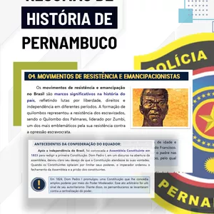 Imagem de capa para o Ebook RESUMÃO DE HISTÓRIA DE PERNAMBUCO + 120 QUESTÕES COMENTADAS DE HISTÓRIA DE PERNAMBUCO.