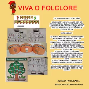 Imagem de capa para o Ebook 🧜🏻‍♀️ KIT VIVA O FOLCLORE🐺