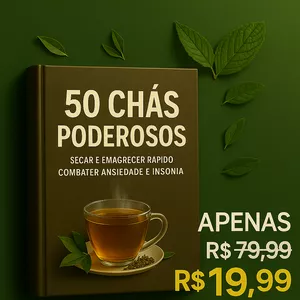 Imagem de capa para o Ebook 50 Receitas de Chá para Secar e Perder Barriga - Guia Completo com Receitas Fáceis e Eficaz