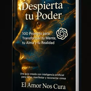 Imagen de portada para Ebook Despierta tu poder 100 promts para transformar tu mente, tu alma y tu realidad 