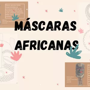 Imagem de capa para o Ebook Apresentação sobre as máscaras africanas e Máscaras para decoração