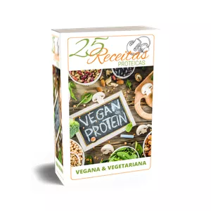 Imagem de capa para o Ebook 25 Receitas proteicas veganas & vegetariana