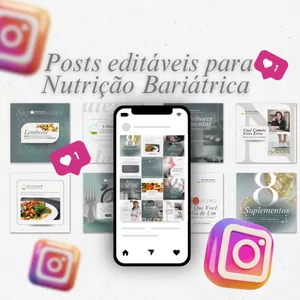 Imagem de capa para o Curso online Post Editáveis para Nutrição Bariátrica