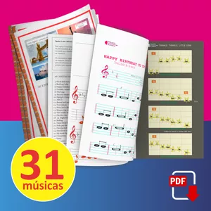 Imagem de capa para o Ebook Livro Infantil com Partituras Musicais - Canções Inglesas
