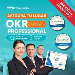 Imagen de portada para Curso online Programa OKR Professional