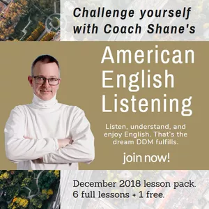 Cover image for Online course Coach Shane's American English Listening - December 2018