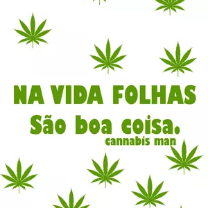 Imagem de capa para o Ebook Folhas são boa coisa. Guia do cannabis man.